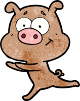 cochon dessin animé heureux png