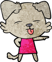 cartoon dog sticking out tongue png