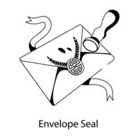 Trendy Envelope Seal vector