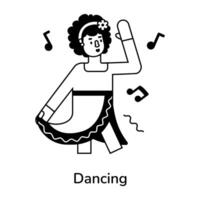 Trendy Dancing Concepts vector