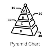 Trendy Pyramid Chart vector