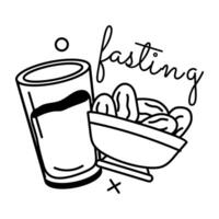 Trendy Fasting Concepts vector