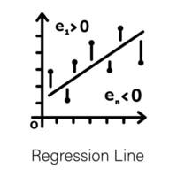 Trendy Regression Line vector