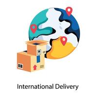 Trendy International Delivery vector