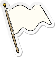 sticker of a cartoon white flag png