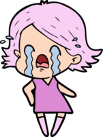 cartoon woman crying png