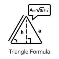 Trendy Triangle Formula vector