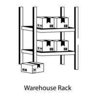 Trendy Warehouse Rack vector