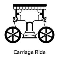 Trendy Carriage Ride vector