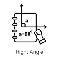 Trendy Right Angle vector