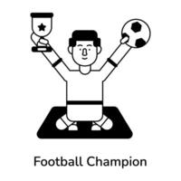 Trendy Football Champion vector