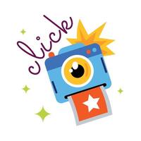 de moda hacer clic foto vector