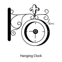 Trendy Hanging Clock vector