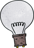 hand drawn quirky cartoon light bulb png