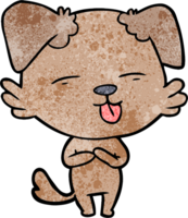 cartoon dog sticking out tongue png