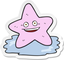 sticker of a cartoon starfish png