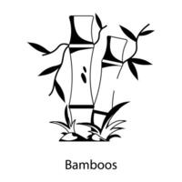 Trendy Bamboos Concepts vector
