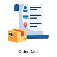 Trendy Order Data vector