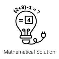 Trendy Mathematical Solution vector