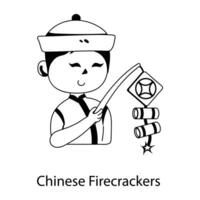 Trendy Chinese Firecrackers vector