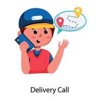 Trendy Delivery Call vector