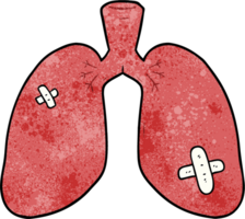 pulmones reparados de dibujos animados png