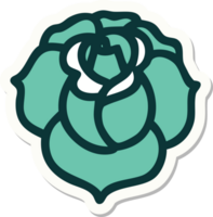 sticker of tattoo in traditional style of a flower png