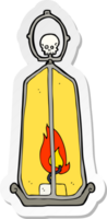 sticker of a cartoon spooky lantern png