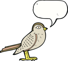 Cartoon-Gartenvogel mit Sprechblase png