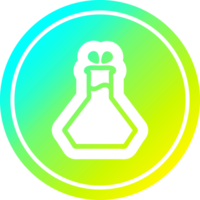 scienza sperimentare circolare icona con freddo pendenza finire png