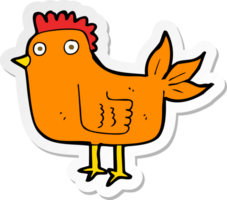 sticker of a cartoon hen png