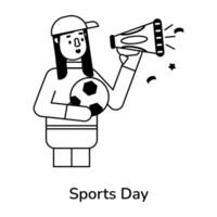 Trendy Sports Day vector