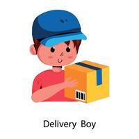 Trendy Delivery Boy vector