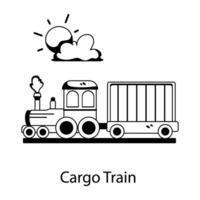 Trendy Cargo Train vector