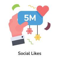 Trendy Social Likes vector