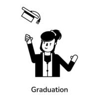 Trendy Graduation Concepts vector