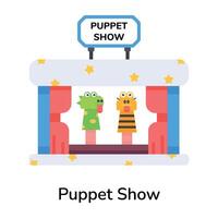 Trendy Puppet Show vector