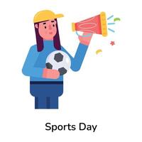 Trendy Sports Day vector