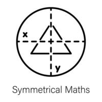 Trendy Symmetrical Maths vector