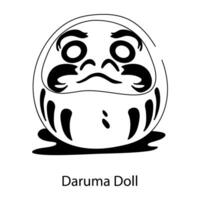 Trendy Daruma Doll vector