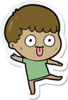 sticker van een cartoon dom kind png