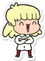 sticker of a cartoon woman png