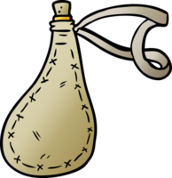 cartoon old water flask png