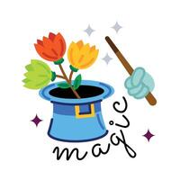 Trendy Flower Magic vector