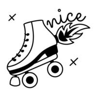 Trendy Roller Skating vector