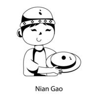 Trendy Nian Gao vector