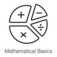 Trendy Mathematical Basics vector