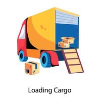 Trendy Loading Cargo vector