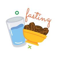 Trendy Fasting Concepts vector