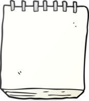 hand drawn cartoon note pad png